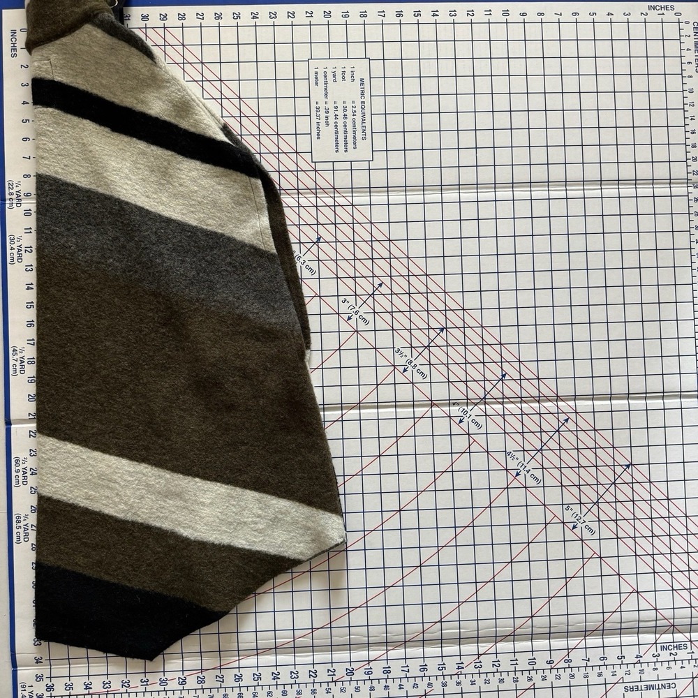 Tabitha Wool Blend Striped Poncho Cape XS Lagenlook Draped Boho Cozy Chic Layers - Picture 10 of 11